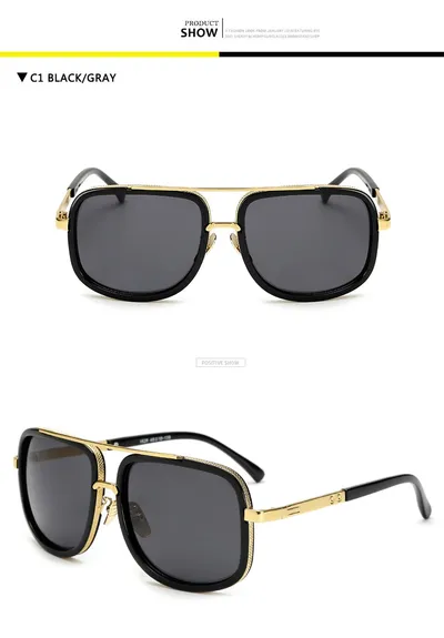 Flat Top Hot Square Sunglasses Men Women Luxury Brand Design Couple Lady Celebrity Brad Pitt Sun Glasses Super star Eyewear