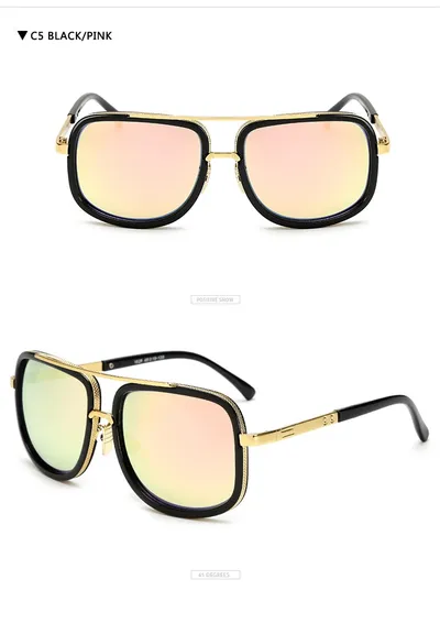 Flat Top Hot Square Sunglasses Men Women Luxury Brand Design Couple Lady Celebrity Brad Pitt Sun Glasses Super star Eyewear