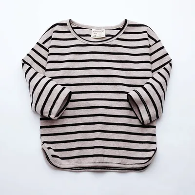 Fashion Striped Print Kids Baby Girls Clothes Cotton Long Sleeve T Shirts For Children Girls Autumn Spring Baby Clothing