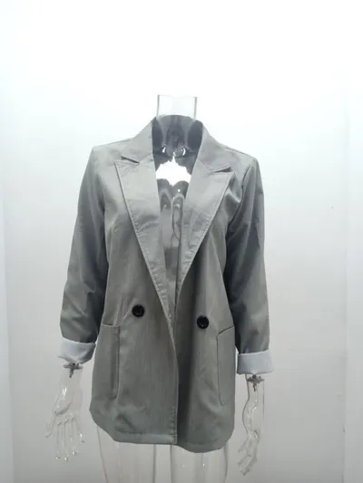 Temperament Slim Jacket Fashion Business Single Breasted Long Sleeve Casual Suit Top Clothing
