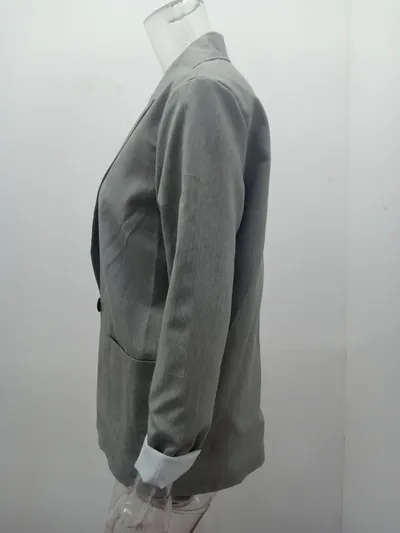 Temperament Slim Jacket Fashion Business Single Breasted Long Sleeve Casual Suit Top Clothing
