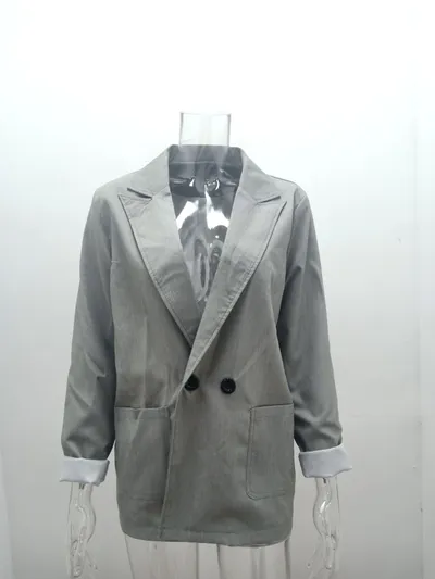 Temperament Slim Jacket Fashion Business Single Breasted Long Sleeve Casual Suit Top Clothing
