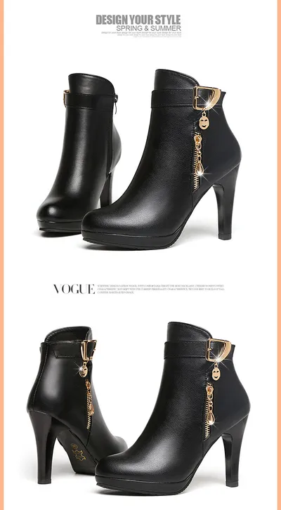Womens Autumn Leather Boots