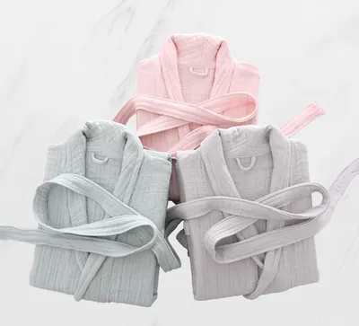 New Long Style Home Service Thick Gauze Toweling Bathrobe