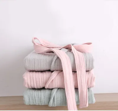 New Long Style Home Service Thick Gauze Toweling Bathrobe