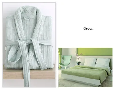 New Long Style Home Service Thick Gauze Toweling Bathrobe