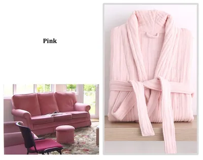 New Long Style Home Service Thick Gauze Toweling Bathrobe