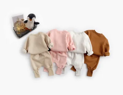 Baby Plus Velvet Sweater Suit