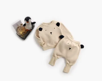 Baby Plus Velvet Sweater Suit