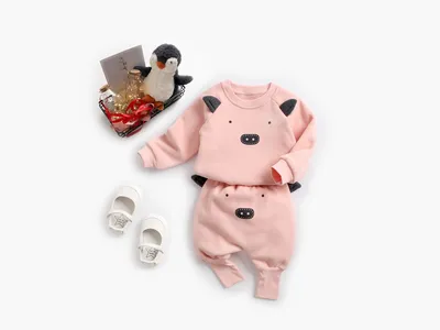 Baby Plus Velvet Sweater Suit