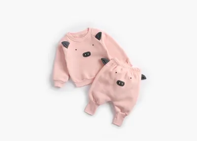 Baby Plus Velvet Sweater Suit