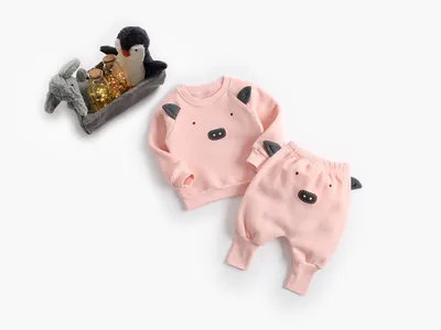 Baby Plus Velvet Sweater Suit