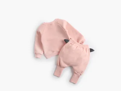 Baby Plus Velvet Sweater Suit