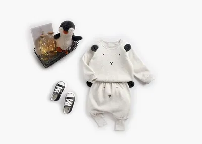 Baby Plus Velvet Sweater Suit