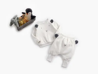 Baby Plus Velvet Sweater Suit