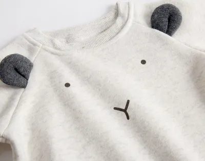 Baby Plus Velvet Sweater Suit