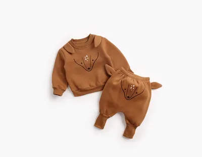 Baby Plus Velvet Sweater Suit