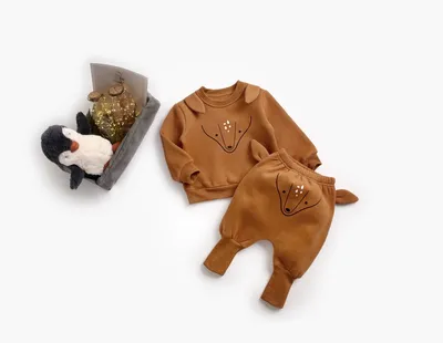 Baby Plus Velvet Sweater Suit