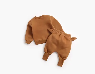 Baby Plus Velvet Sweater Suit