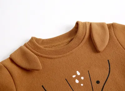 Baby Plus Velvet Sweater Suit