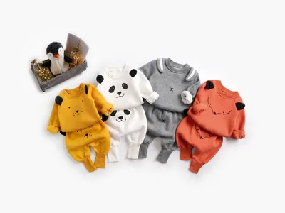 Baby Plus Velvet Sweater Suit