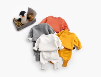 Baby Plus Velvet Sweater Suit