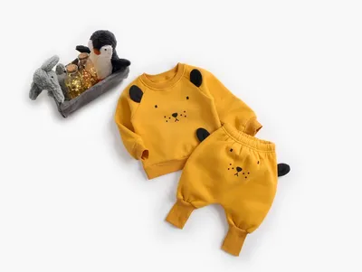 Baby Plus Velvet Sweater Suit