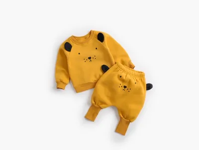 Baby Plus Velvet Sweater Suit