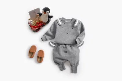 Baby Plus Velvet Sweater Suit