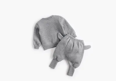 Baby Plus Velvet Sweater Suit