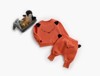 Baby Plus Velvet Sweater Suit