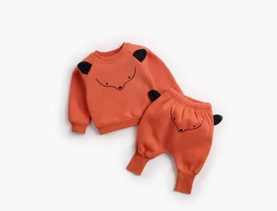 Baby Plus Velvet Sweater Suit
