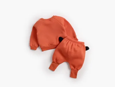 Baby Plus Velvet Sweater Suit