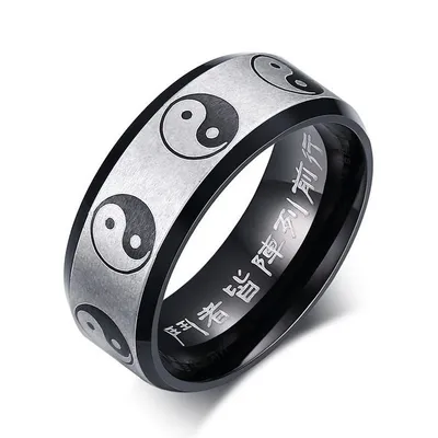 Men's stainless steel gossip ring