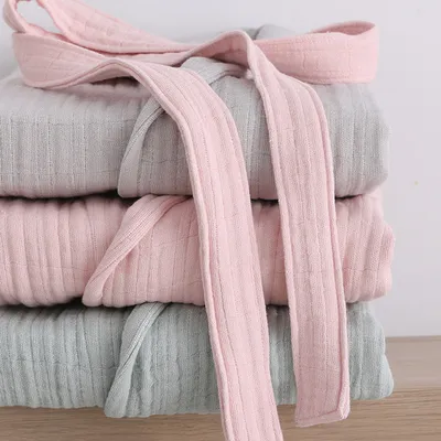 New Long Style Home Service Thick Gauze Toweling Bathrobe