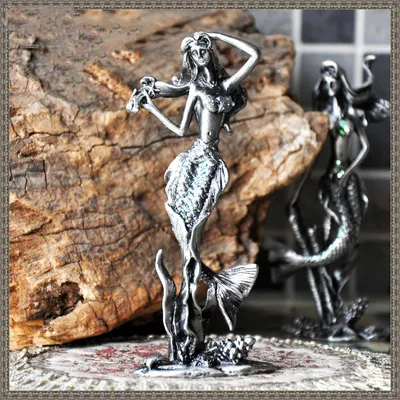 Retro Mermaid Sisters Metal Desktop Craft Decoration Ornament