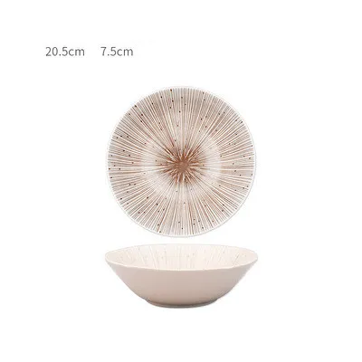 Japanese Style Household Retro Round Dish Dish