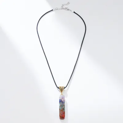 Retro Reiki Healing Energy Crystal Pendant Natural Stone For Yoga Meditation Spiritual 7 Chakra Jewelry Necklace Amulet