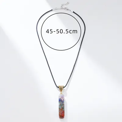 Retro Reiki Healing Energy Crystal Pendant Natural Stone For Yoga Meditation Spiritual 7 Chakra Jewelry Necklace Amulet