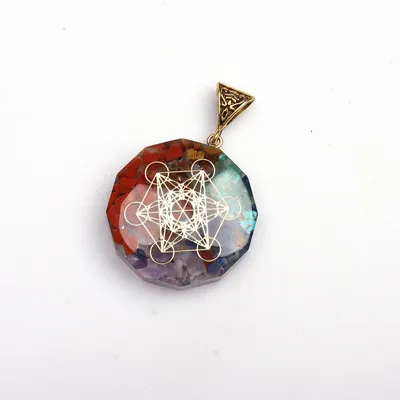 Retro Reiki Healing Energy Crystal Pendant Natural Stone For Yoga Meditation Spiritual 7 Chakra Jewelry Necklace Amulet