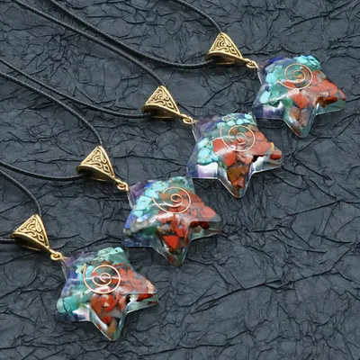 Retro Reiki Healing Energy Crystal Pendant Natural Stone For Yoga Meditation Spiritual 7 Chakra Jewelry Necklace Amulet