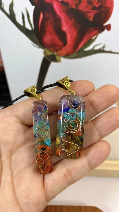 Retro Reiki Healing Energy Crystal Pendant Natural Stone For Yoga Meditation Spiritual 7 Chakra Jewelry Necklace Amulet