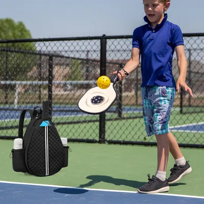 2 Color Options -- Pickleball Sling Bag For Men Women Waterproof Badminton Tennis Backpack With Wet Pocket Hidden Fence Hook Machine Washable