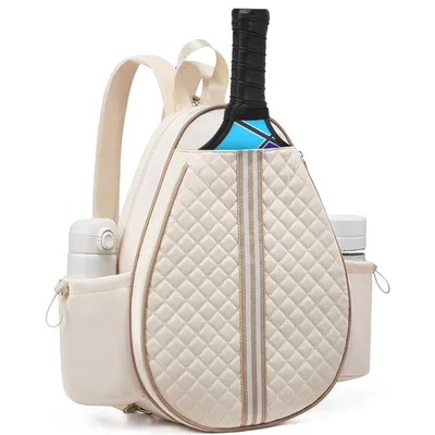 2 Color Options -- Pickleball Sling Bag For Men Women Waterproof Badminton Tennis Backpack With Wet Pocket Hidden Fence Hook Machine Washable