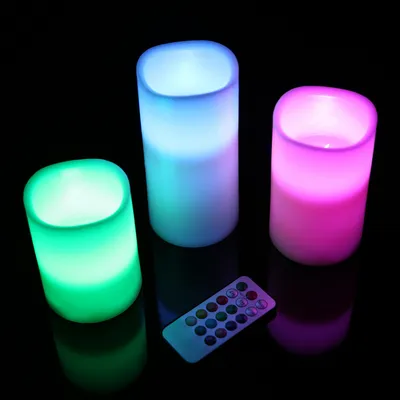 6 شموع بدون لهب، شموع نذرية لاسلكية تعمل بالبطارية، شموع LED متلألئة مع جهاز تحكم عن بعد ومؤقت