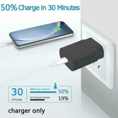 25w Super Fast Charger Type USB-C 10FT Cable For Galaxy S23 S22 S21 S20