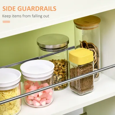3- tier Slim Storage Cart, Rolling Narrow Kitchen Cart on Wheels for Small Place, Slide Out Side Utility Cart for Bathroom, Laundry