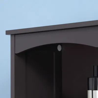Bathroom Storage Cabinet, Free Standing Bathroom Storage Unit, Tall Linen Tower with 3-Tier Shelves and Drawer, Brown