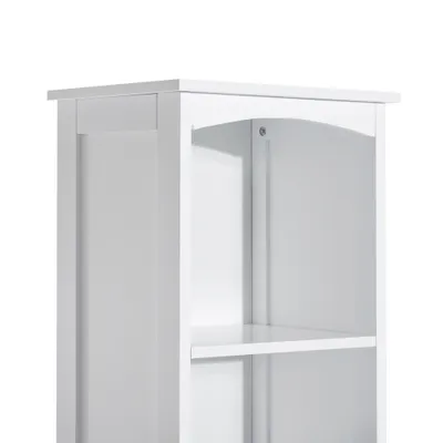 Bathroom Storage Cabinet, Free Standing Bathroom Storage Unit, Tall Linen Tower with 3-Tier Shelves and Drawer, White