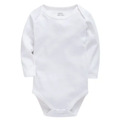 Baby One-piece Long Sleeve Pure Color Autumn Newborn Baby Romper